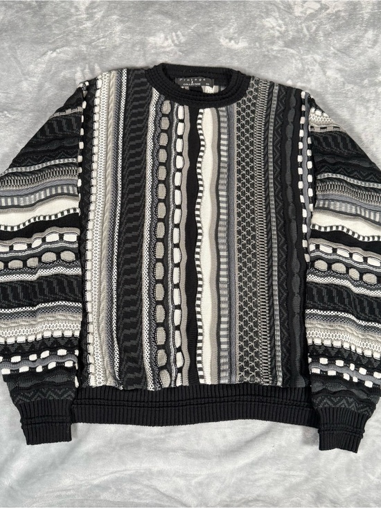 Protege Collection Other - Vintage Protege Textured 3D Knit Sweater Mens M Acrylic Made In USA 90s